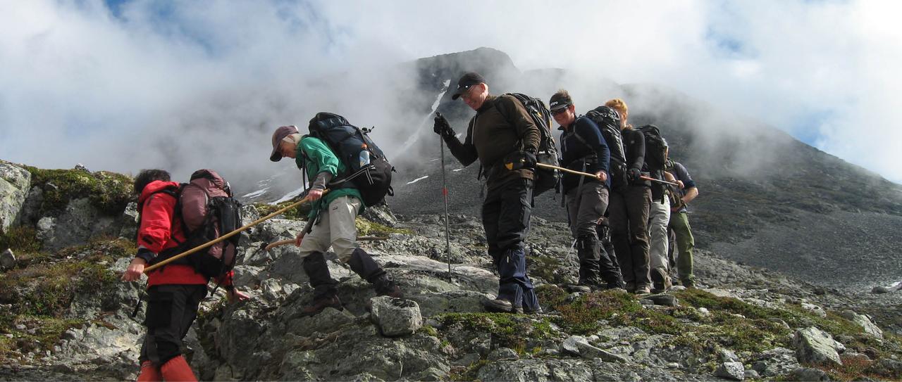 Synshemmede med hver sin ledsager i fjellet